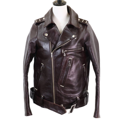 FOUNTAINHEAD LEATHER ファウンテンヘッドレザー ホースハイド ブラウン デルタ ダブル レザージャケット ジャケット