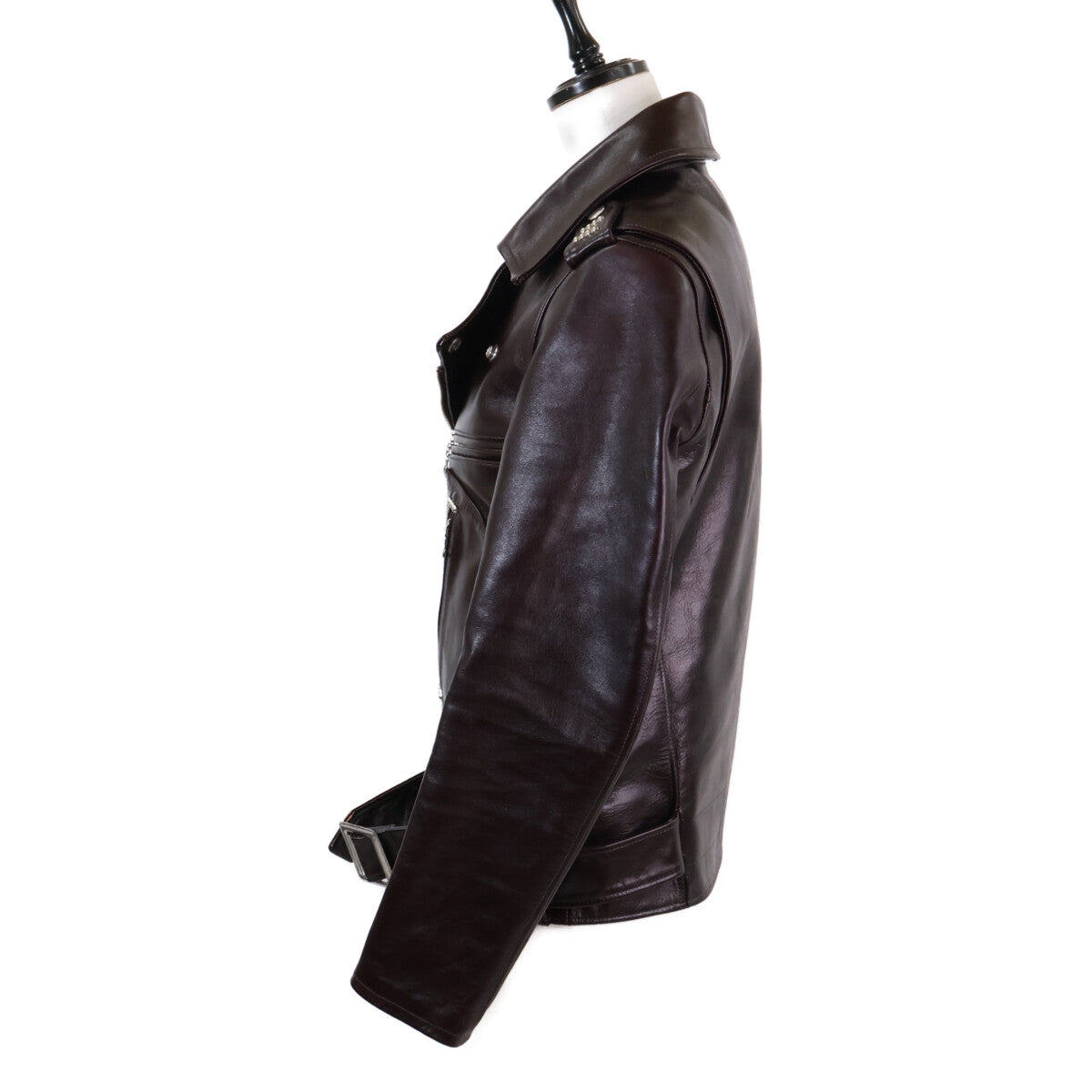 FOUNTAINHEAD LEATHER ファウンテンヘッドレザー ホースハイド ブラウン デルタ ダブル レザージャケット ジャケット