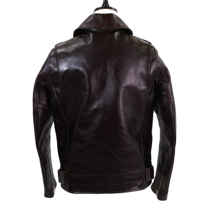 FOUNTAINHEAD LEATHER ファウンテンヘッドレザー ホースハイド ブラウン デルタ ダブル レザージャケット ジャケット
