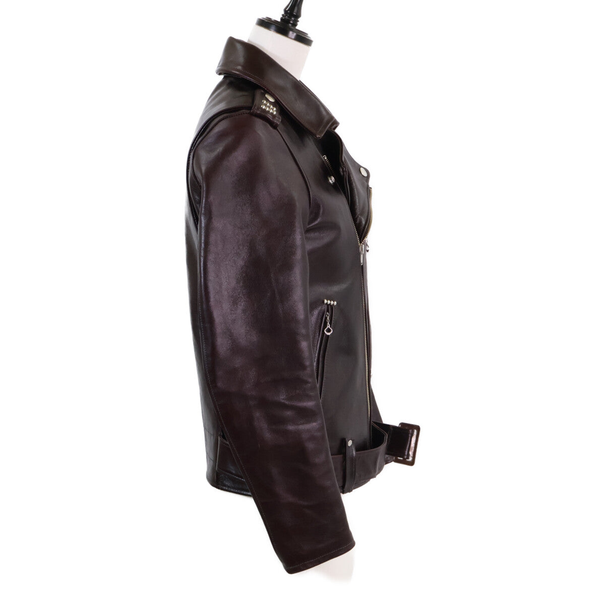 FOUNTAINHEAD LEATHER ファウンテンヘッドレザー ホースハイド ブラウン デルタ ダブル レザージャケット ジャケット