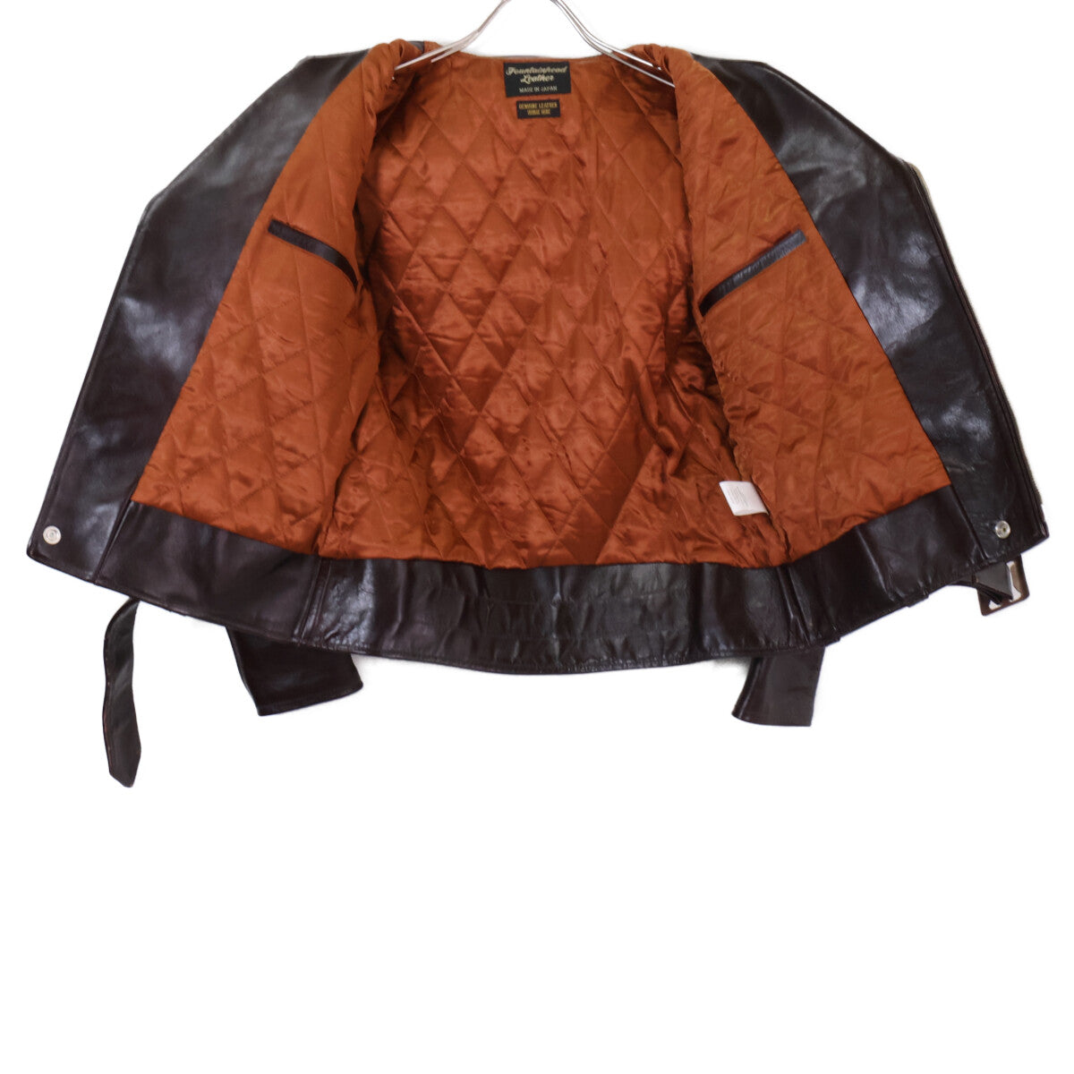FOUNTAINHEAD LEATHER ファウンテンヘッドレザー ホースハイド ブラウン デルタ ダブル レザージャケット ジャケット