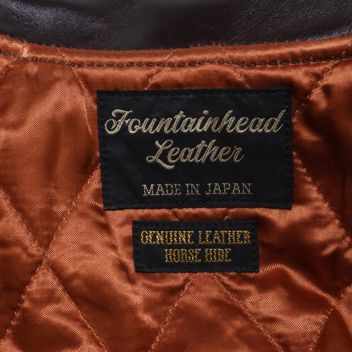 FOUNTAINHEAD LEATHER ファウンテンヘッドレザー ホースハイド ブラウン デルタ ダブル レザージャケット ジャケット
