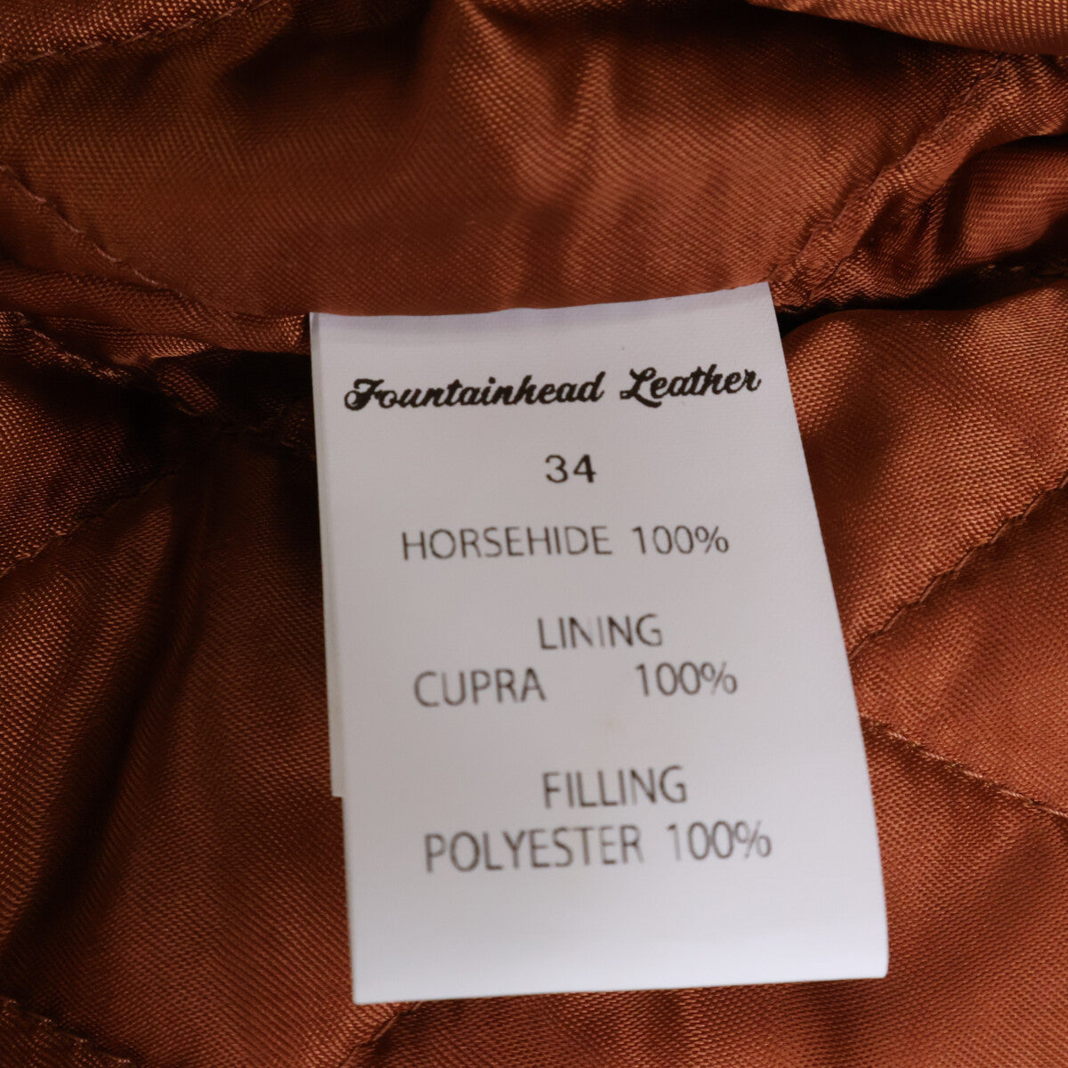 FOUNTAINHEAD LEATHER ファウンテンヘッドレザー ホースハイド ブラウン デルタ ダブル レザージャケット ジャケット