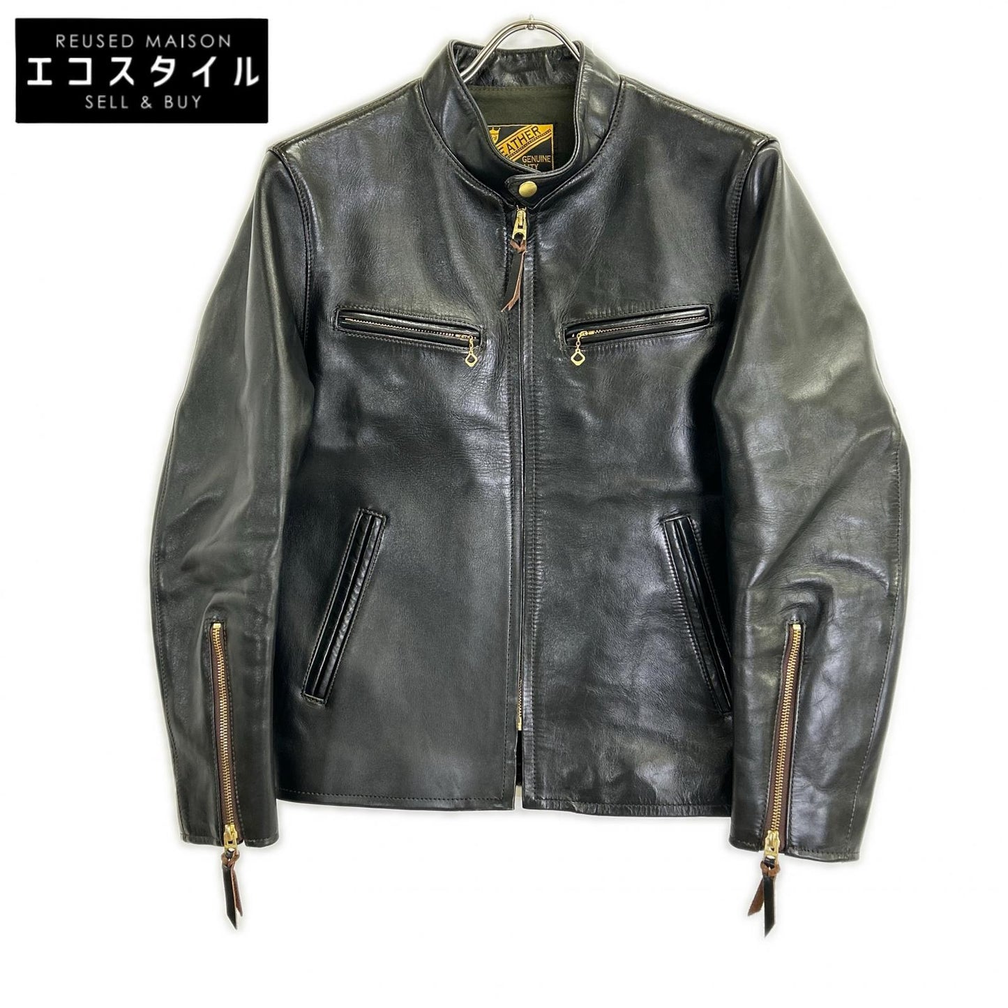 Y'2 LEATHER Y2 皮革 PR-64 复古马皮轻量 单排扣机车夹克 夹克 36