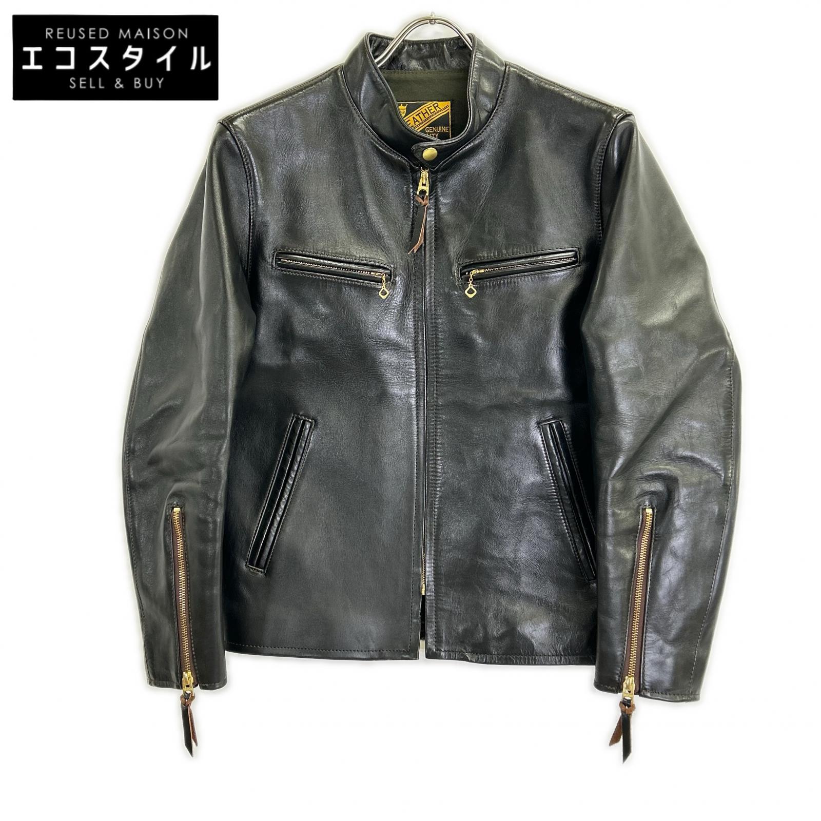 Y'2 LEATHER Y2 皮革 PR-64 复古马皮轻量 单排扣机车夹克 夹克 36