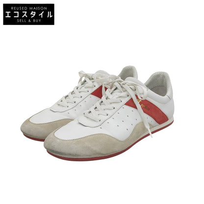 Christian Louboutin 克里斯提·鲁布托 牛皮革×麂皮 运动鞋 男士 白色/红色 41 1/2 鞋