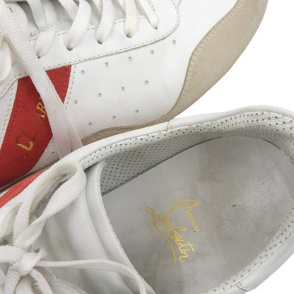 Christian Louboutin 克里斯提·鲁布托 牛皮革×麂皮 运动鞋 男士 白色/红色 41 1/2 鞋