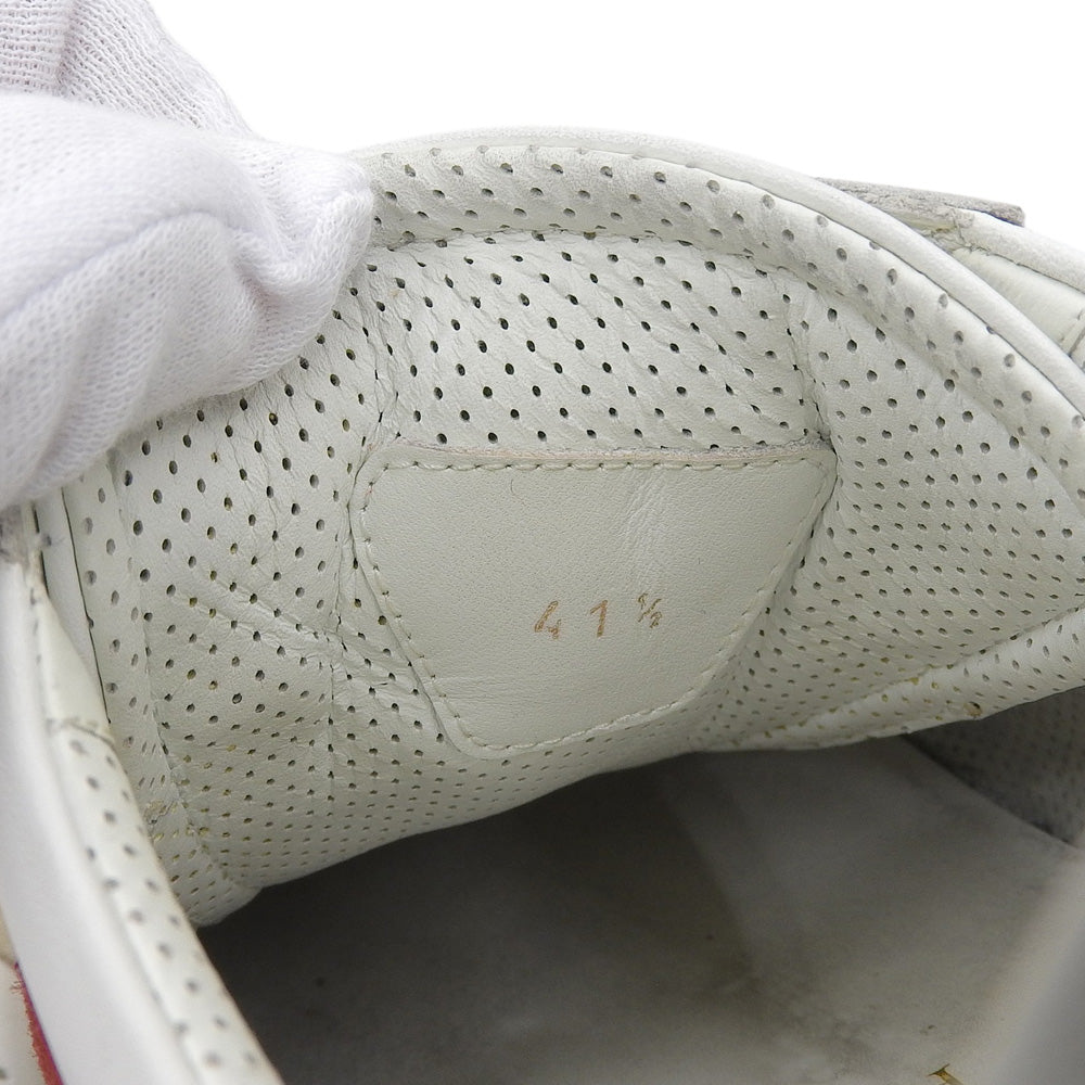 Christian Louboutin 克里斯提·鲁布托 牛皮革×麂皮 运动鞋 男士 白色/红色 41 1/2 鞋