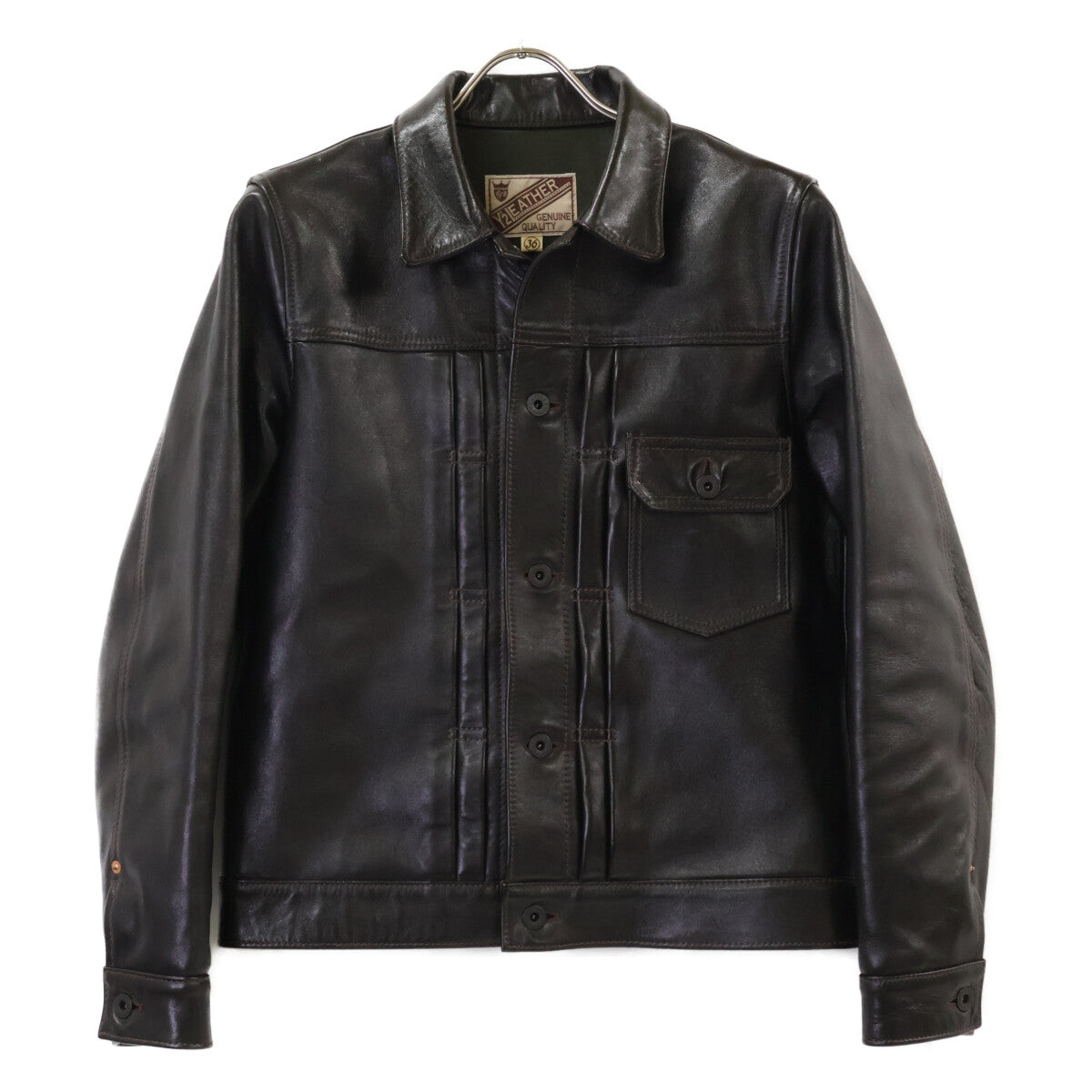 Y'2 LEATHER ワイツーレザー 【美品】LB-140 ANILINE HORSE TYPE I JEAN JACKET Horsehide Jacket Jacket