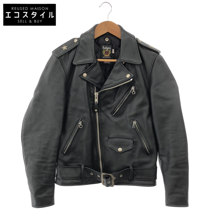 schott ショット 7007 ブラック 613US ダブルライダースジャケット トップス
