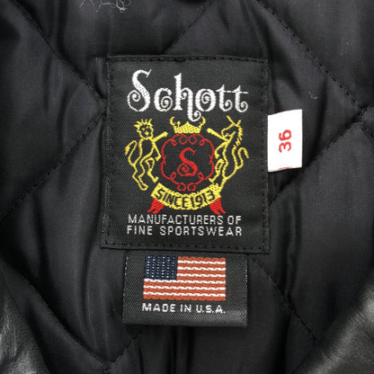 schott ショット 7007 ブラック 613US ダブルライダースジャケット トップス