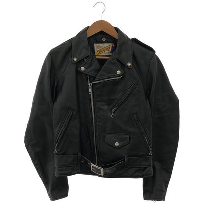 schott ショット 118 ブラック バイカータグ ダブルライダースジャケット トップス
