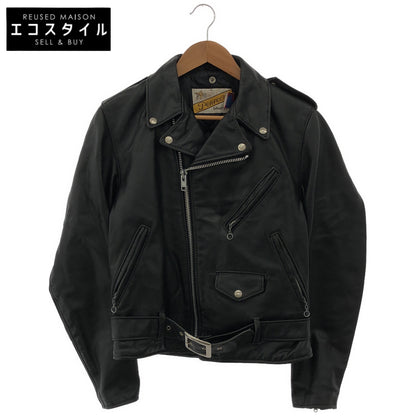 schott ショット 118 ブラック バイカータグ ダブルライダースジャケット トップス