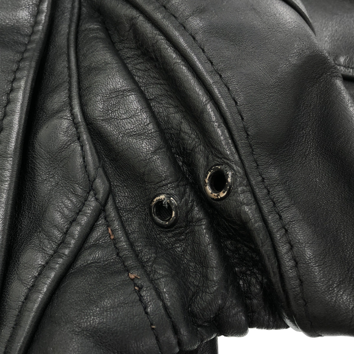 schott ショット 118 ブラック バイカータグ ダブルライダースジャケット トップス