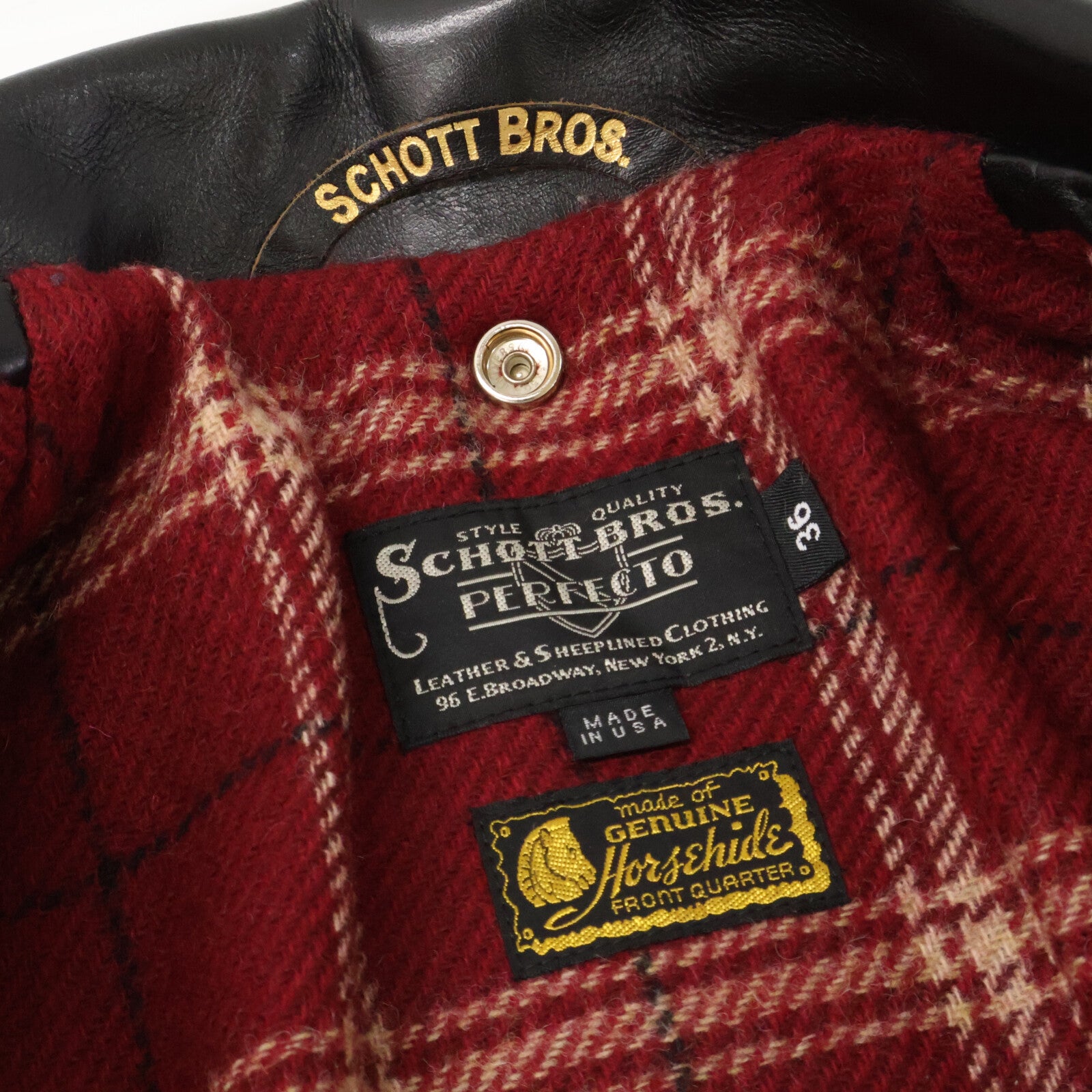 schott ショット 【美品/国内正規】7544 613SJH ホースハイド ワンスター ダブルライダースジャケット ジャケット