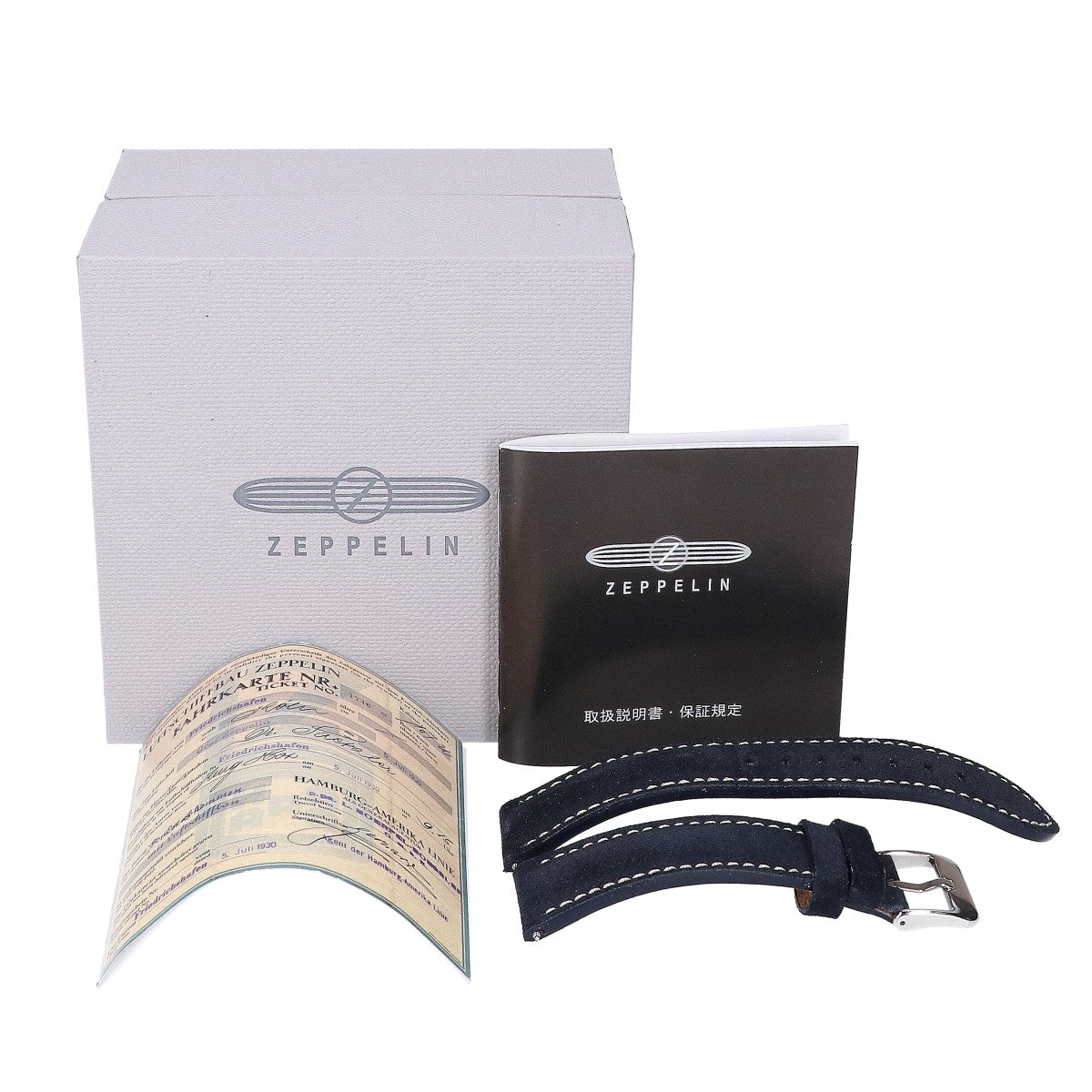 ZEPPELIN ツェッペリン 【美品】8670-4 100周年記念シリーズ クロノグラフ クオーツ 腕時計