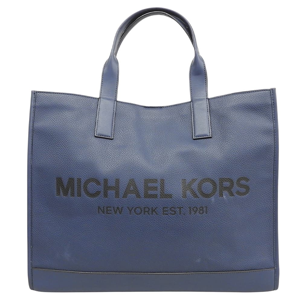 MICHAEL KORS マイケルコース ロゴ レザー トートバッグ レディース ネイビー トートバッグ