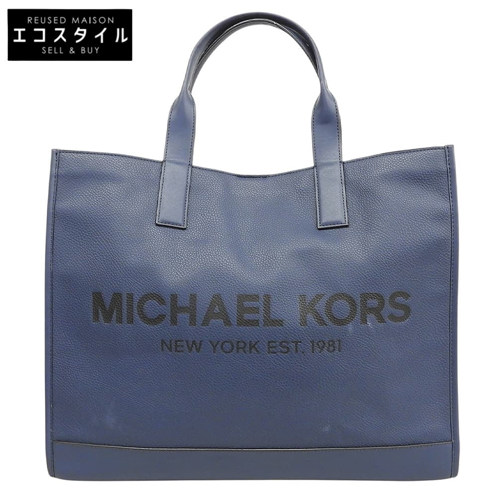 MICHAEL KORS マイケルコース ロゴ レザー トートバッグ レディース ネイビー トートバッグ