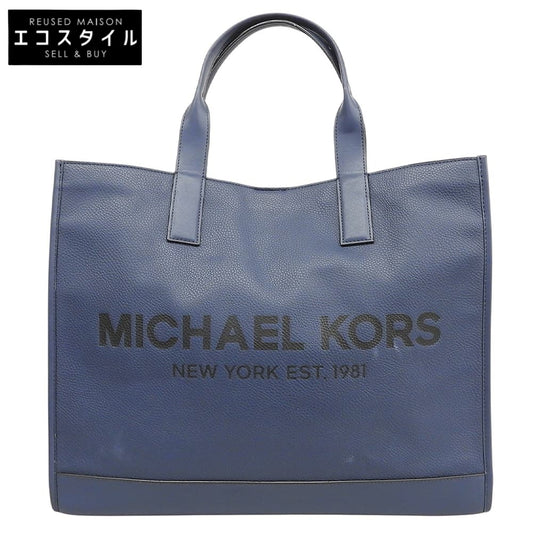 MICHAEL KORS マイケルコース ロゴ レザー トートバッグ レディース ネイビー トートバッグ