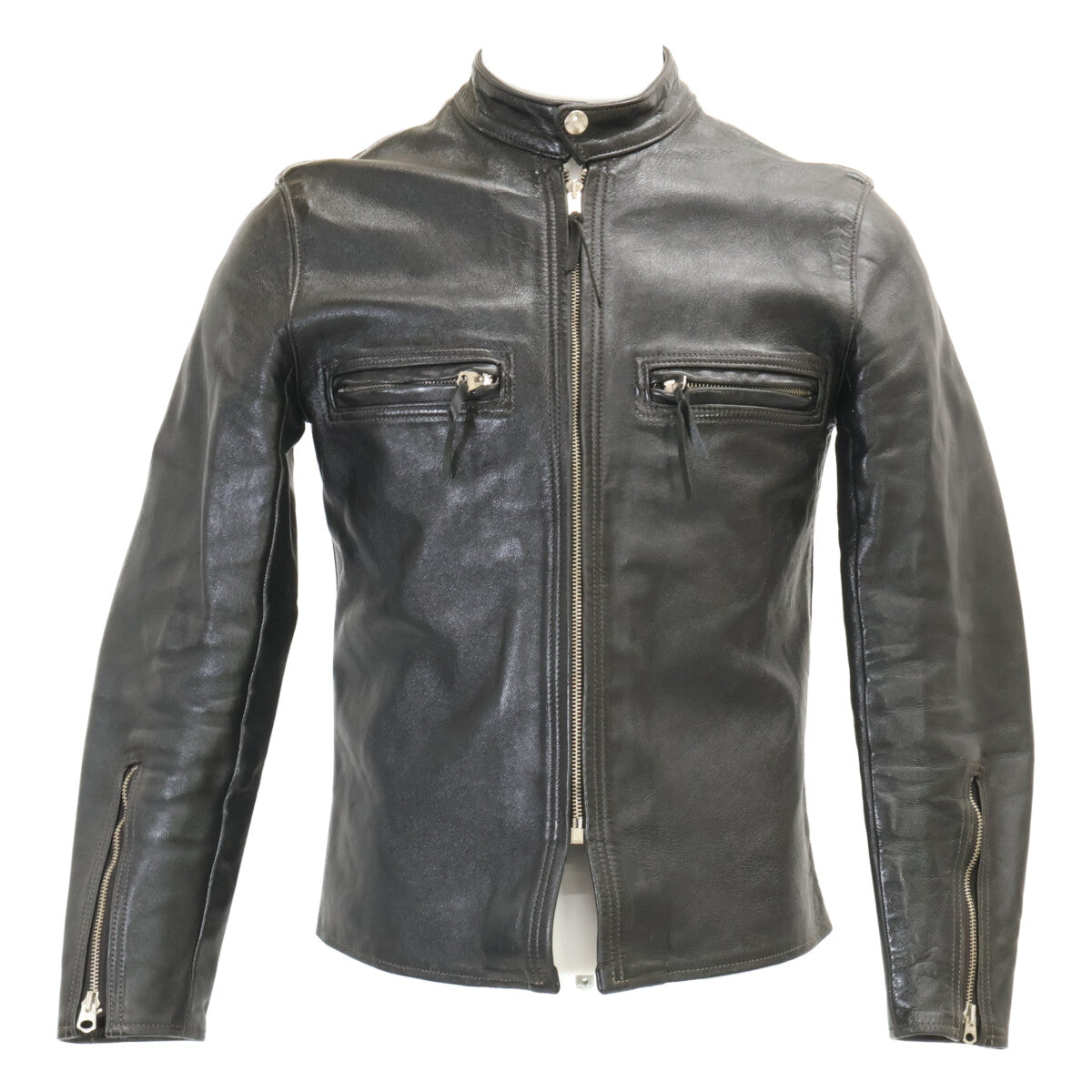 BUCO ブコ THE REAL McCOYS【美品】J-100 ホースハイド インナーレス シングルライダースジャケット ジャケット