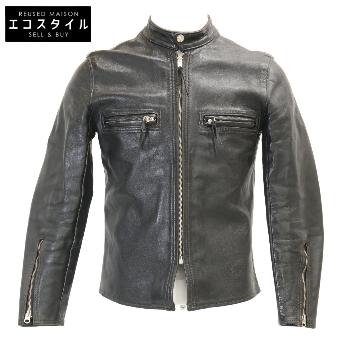 BUCO ブコ THE REAL McCOYS【美品】J-100 ホースハイド インナーレス シングルライダースジャケット ジャケット