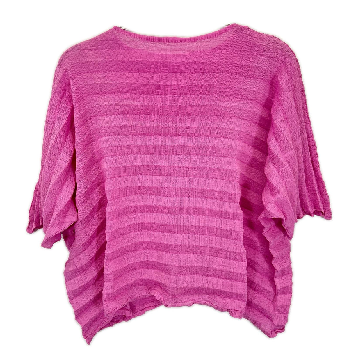 MeISSEYMIYAKE ミーイッセイミヤケ ローズピンク ACCORDION SEE-THROUGH CREPE トップス トップス