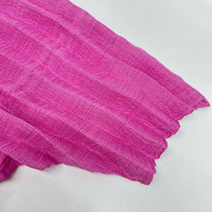 MeISSEYMIYAKE ミーイッセイミヤケ ローズピンク ACCORDION SEE-THROUGH CREPE トップス トップス