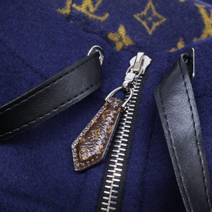 LOUIS VUITTON ルイヴィトン 【美品/国内正規】FGC047QWE ウールｘシルク 裏地モノグラム ジップアップ フーディ コート