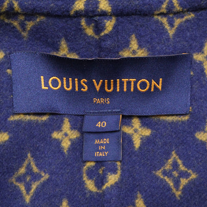 LOUIS VUITTON ルイヴィトン 【美品/国内正規】FGC047QWE ウールｘシルク 裏地モノグラム ジップアップ フーディ コート