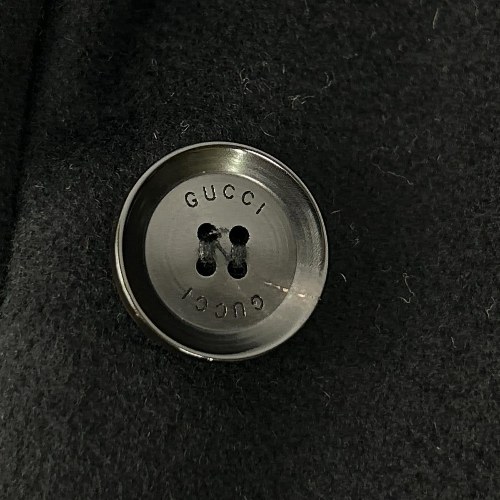GUCCI グッチ ブラック 270720 ウール 3Bチェスターコート コート