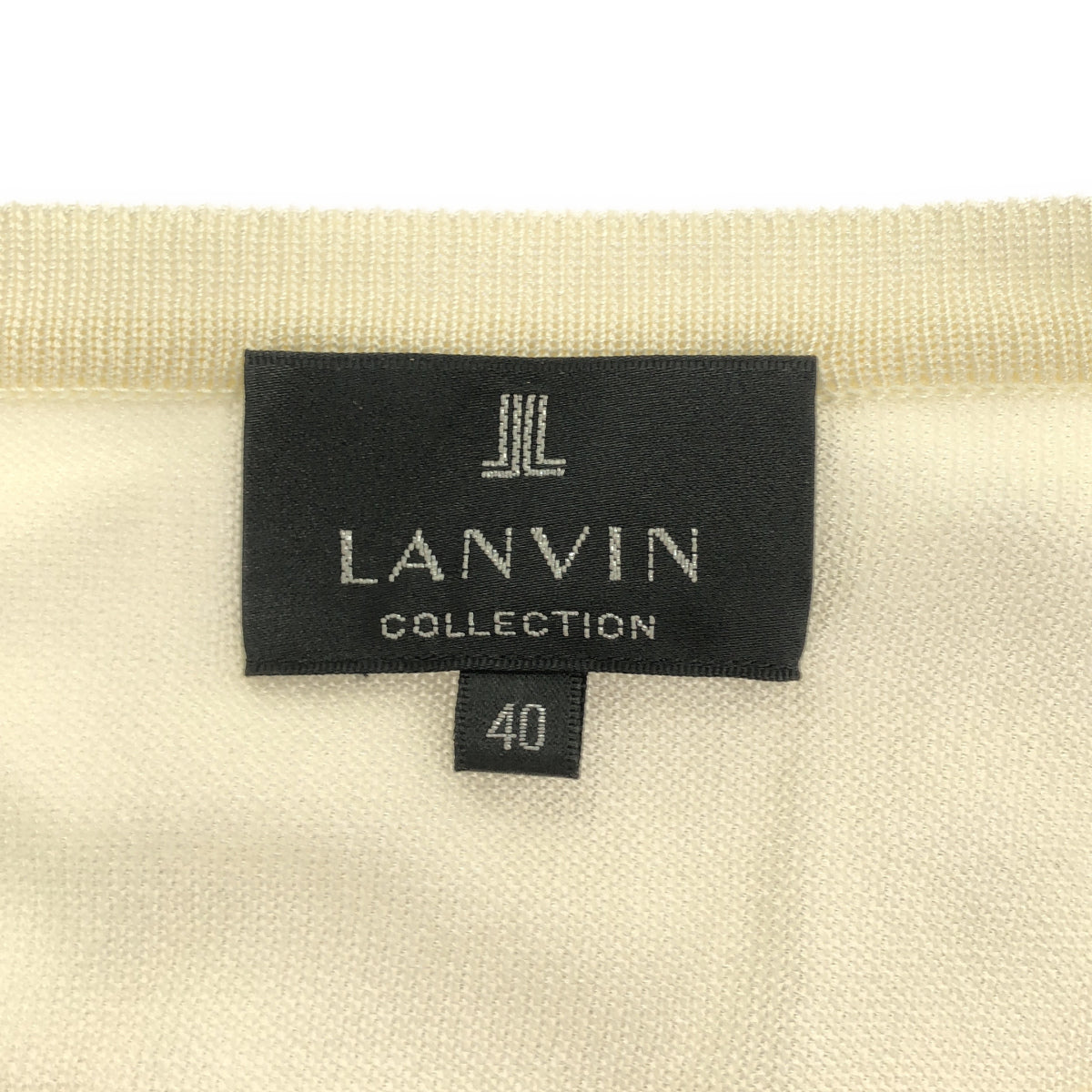 LANVIN COLLECTION ランバンコレクション アイボリー 2115808 バックシルクニットカーディガン トップス