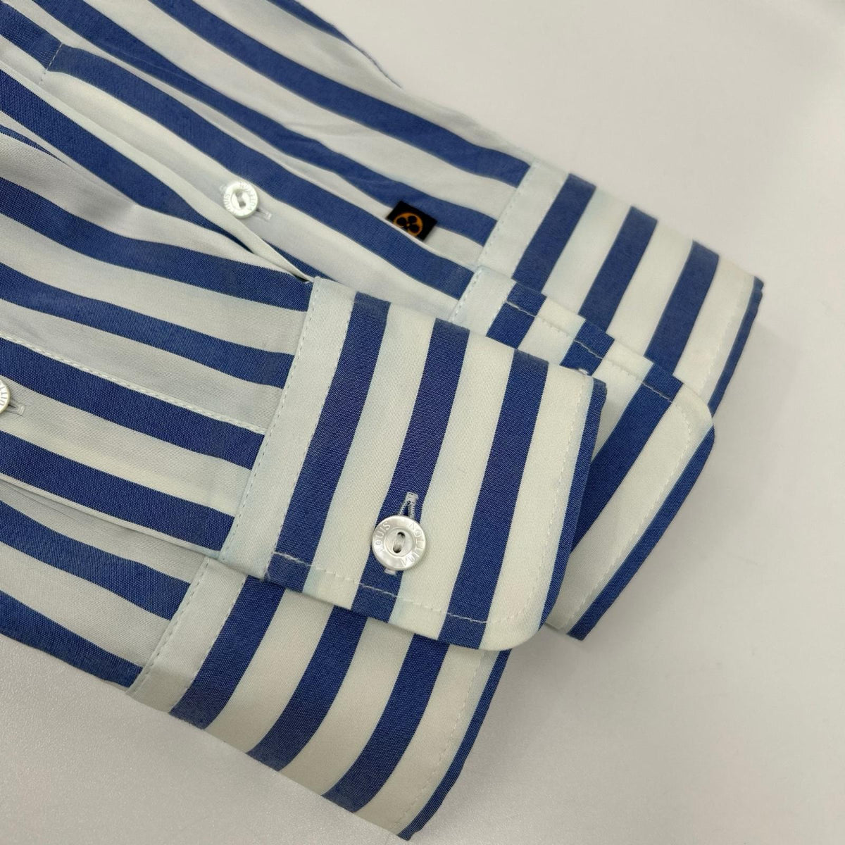LOUIS VUITTON ルイヴィトン ホワイト×ブルー RW201W TAJ FIBB01 ストライプシャツ トップス