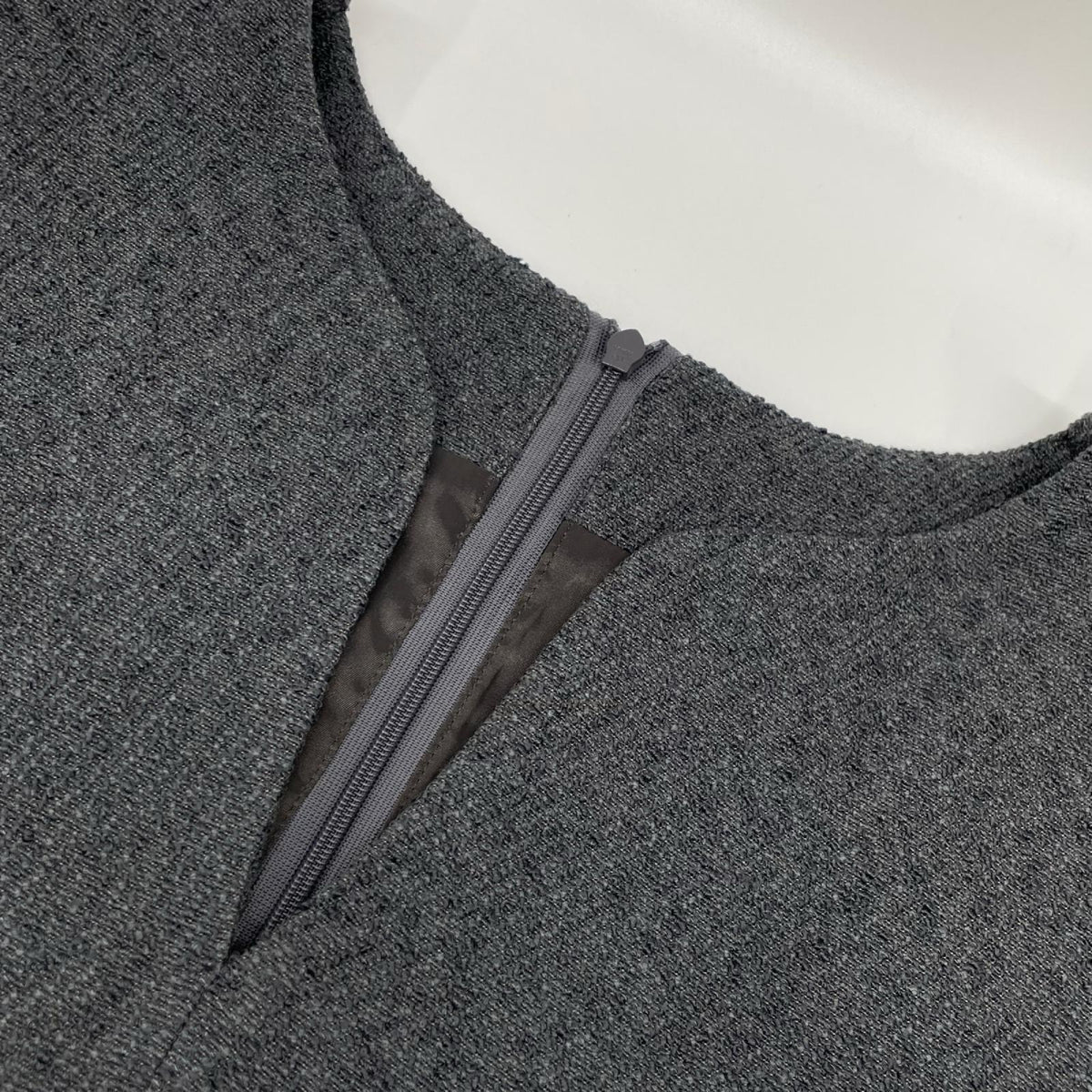 JIYU-KU 自由区 26SS グレー ブライトリングツイード ジャンパースカート ワンピース