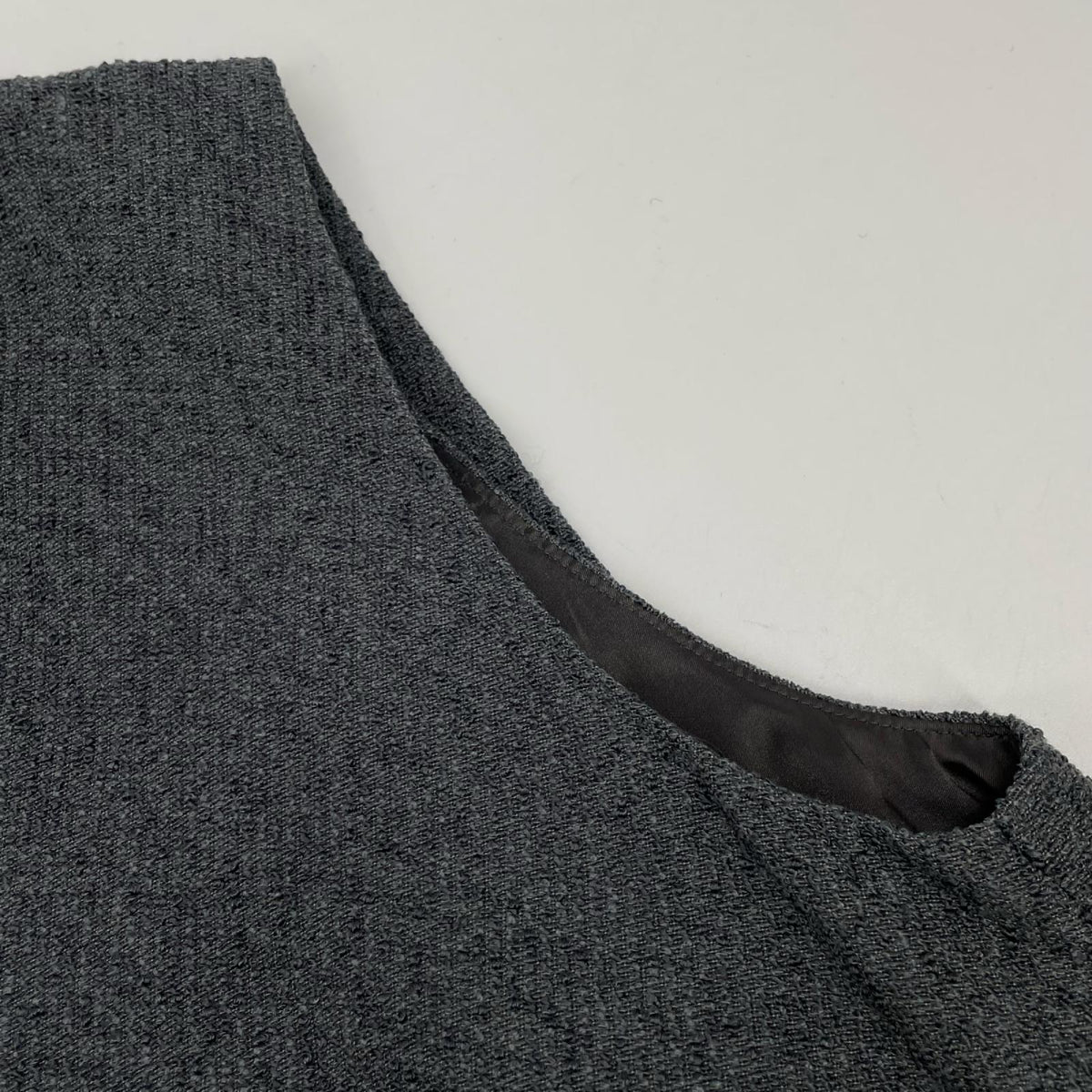 JIYU-KU 自由区 26SS グレー ブライトリングツイード ジャンパースカート ワンピース
