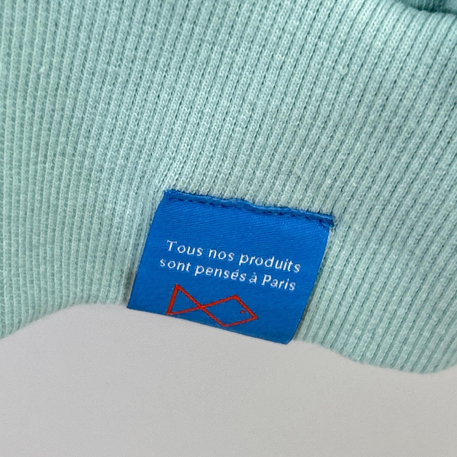 Mint Blue Pullover Hoodie Top XL Men's