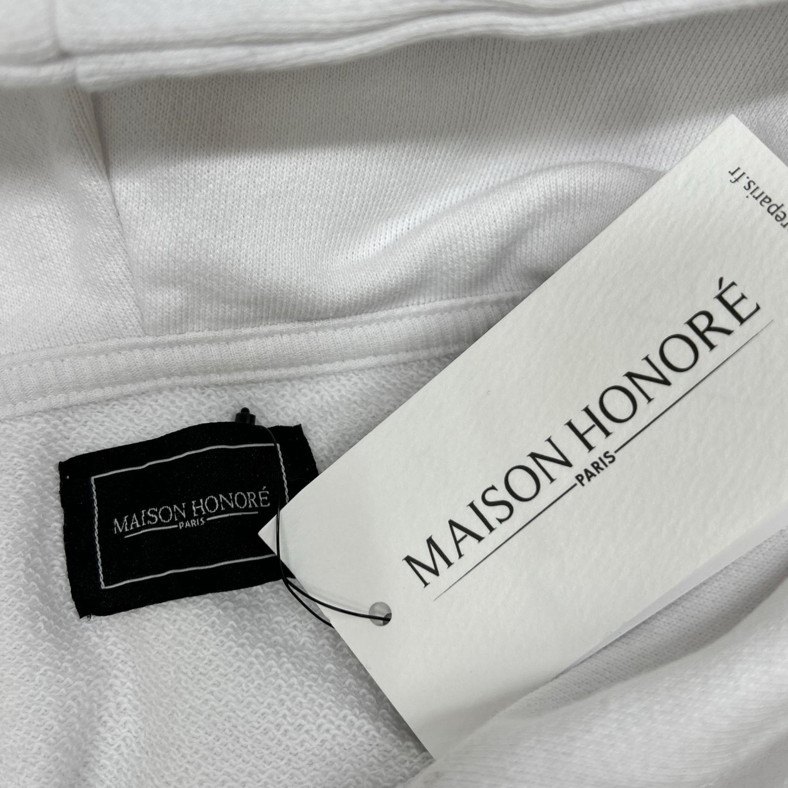 MAISON HONORE メゾンオノレ ホワイト プルオーバーパーカ トップス