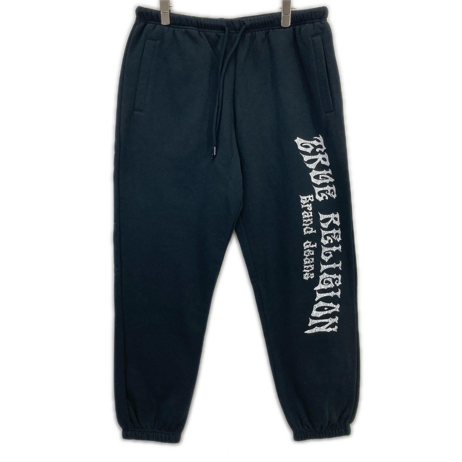 TRUE RELIGION トゥルーレリジョン ブラック ロゴデザイン スウェットパンツ ボトムス