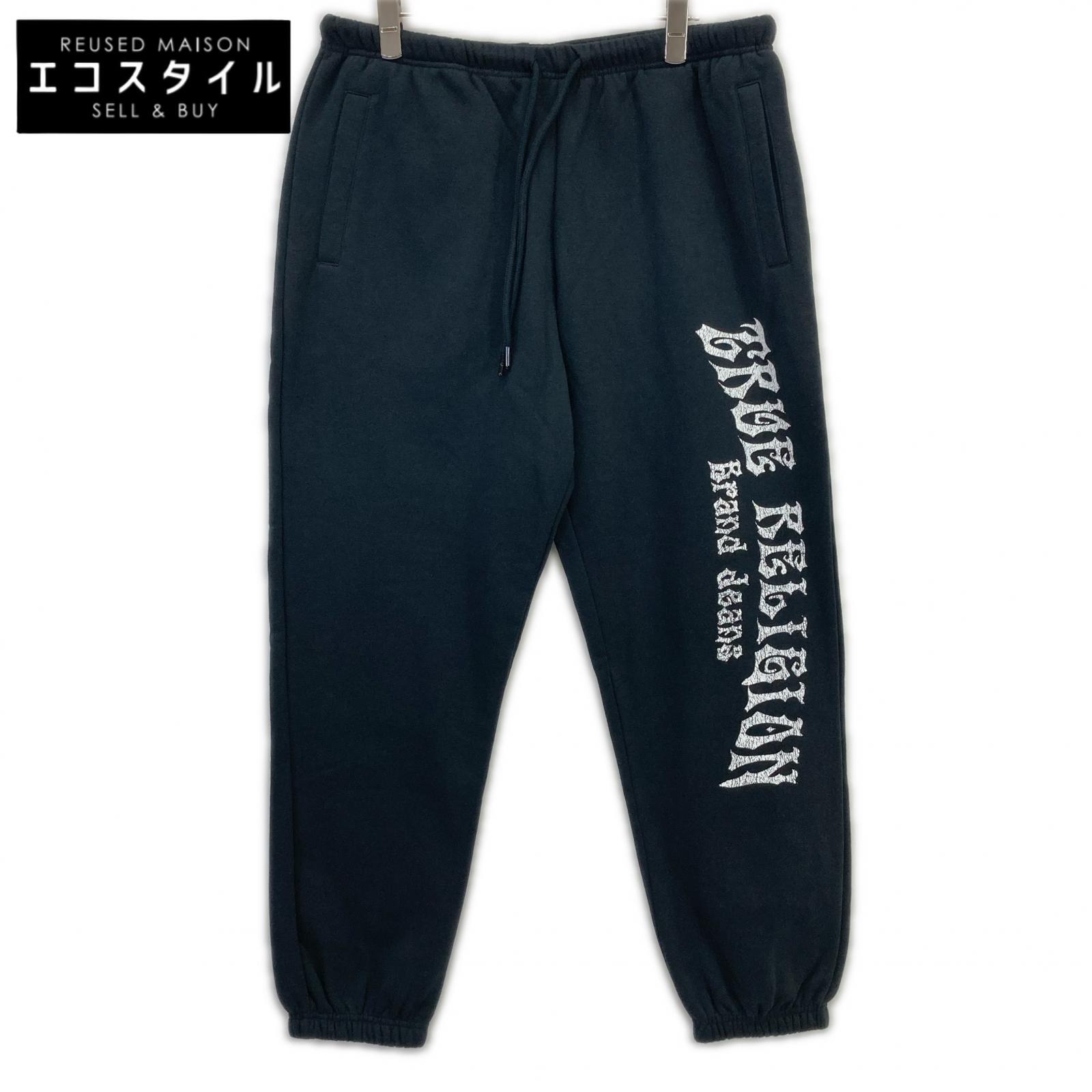 TRUE RELIGION トゥルーレリジョン ブラック ロゴデザイン スウェットパンツ ボトムス