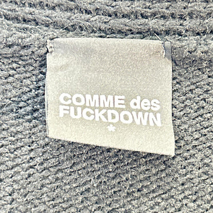 【COMME desFUCKDOWN】黑色宽松针织开衫 上衣 男士