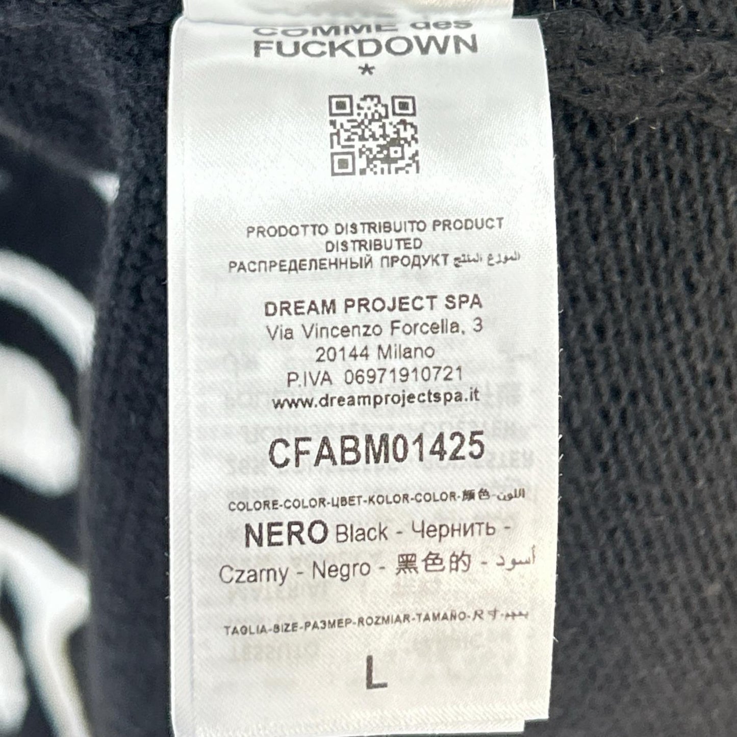 【COMME desFUCKDOWN】黑色宽松针织开衫 上衣 男士