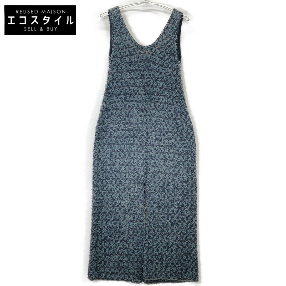 IRENE 25 years Charcoal Gray 27S85004 Tweed Knit Dress One-piece 36 Ladies