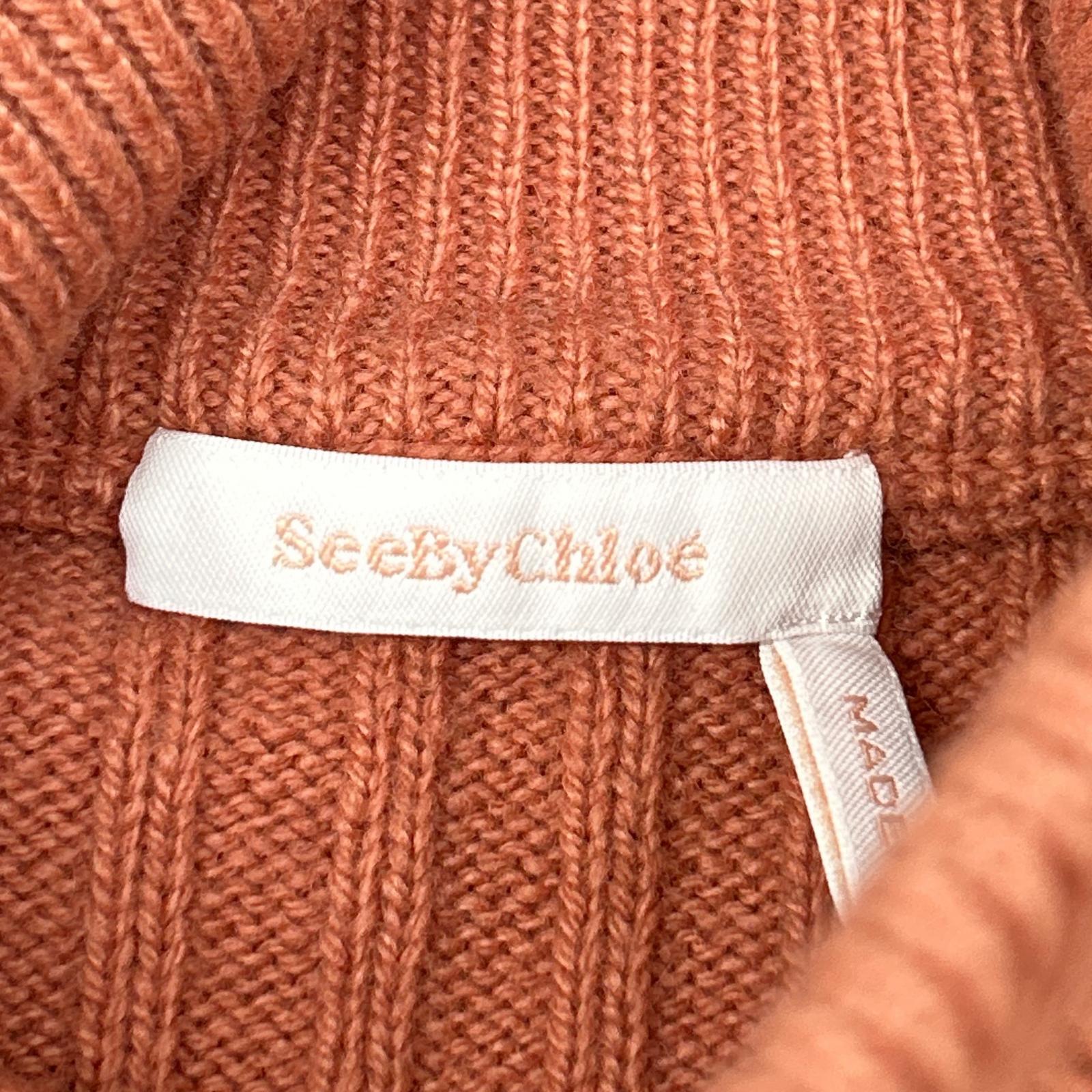 SEE BY CHLOE シーバイクロエ ピンク ハイネック ニット ワンピース ワンピース