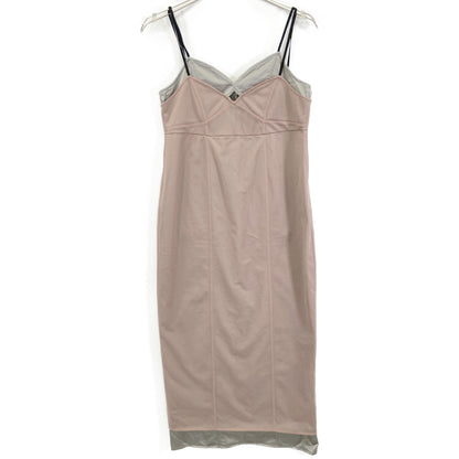 LE CIEL BLEU LE CIEL BLEU 25SS 浅灰色 Organza x Satin Slip Dress 连衣裙 36 女式