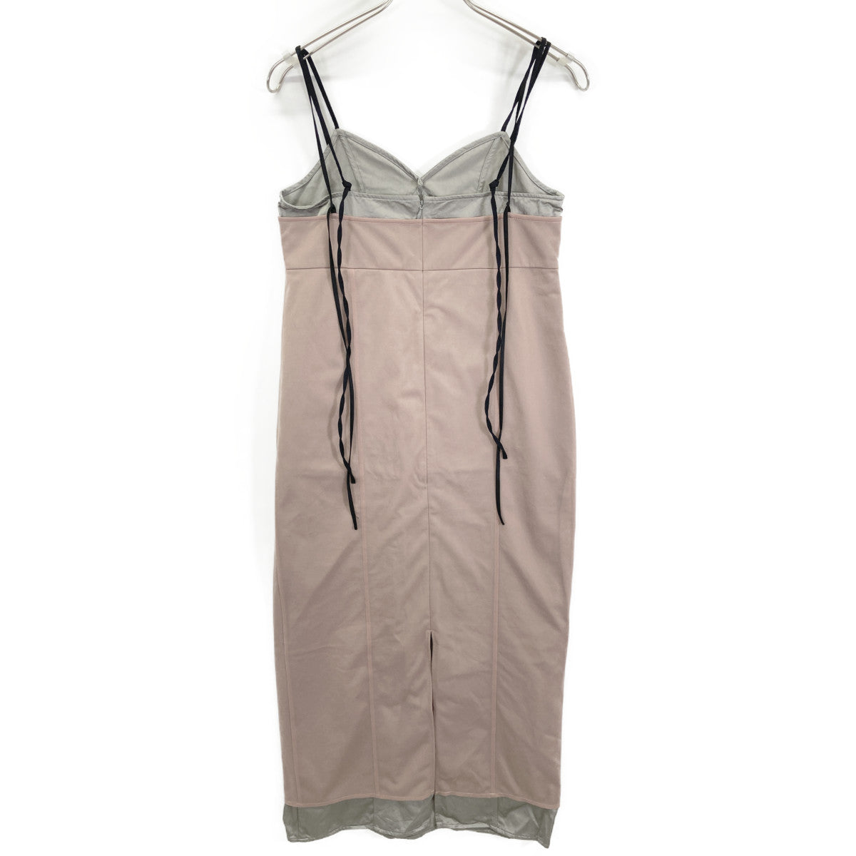 LE CIEL BLEU LE CIEL BLEU 25SS 浅灰色 Organza x Satin Slip Dress 连衣裙 36 女式