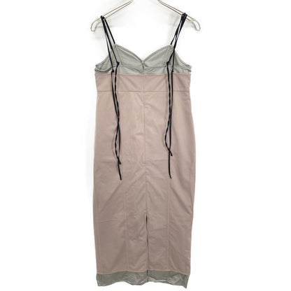 LE CIEL BLEU LE CIEL BLEU 25SS 浅灰色 Organza x Satin Slip Dress 连衣裙 36 女式