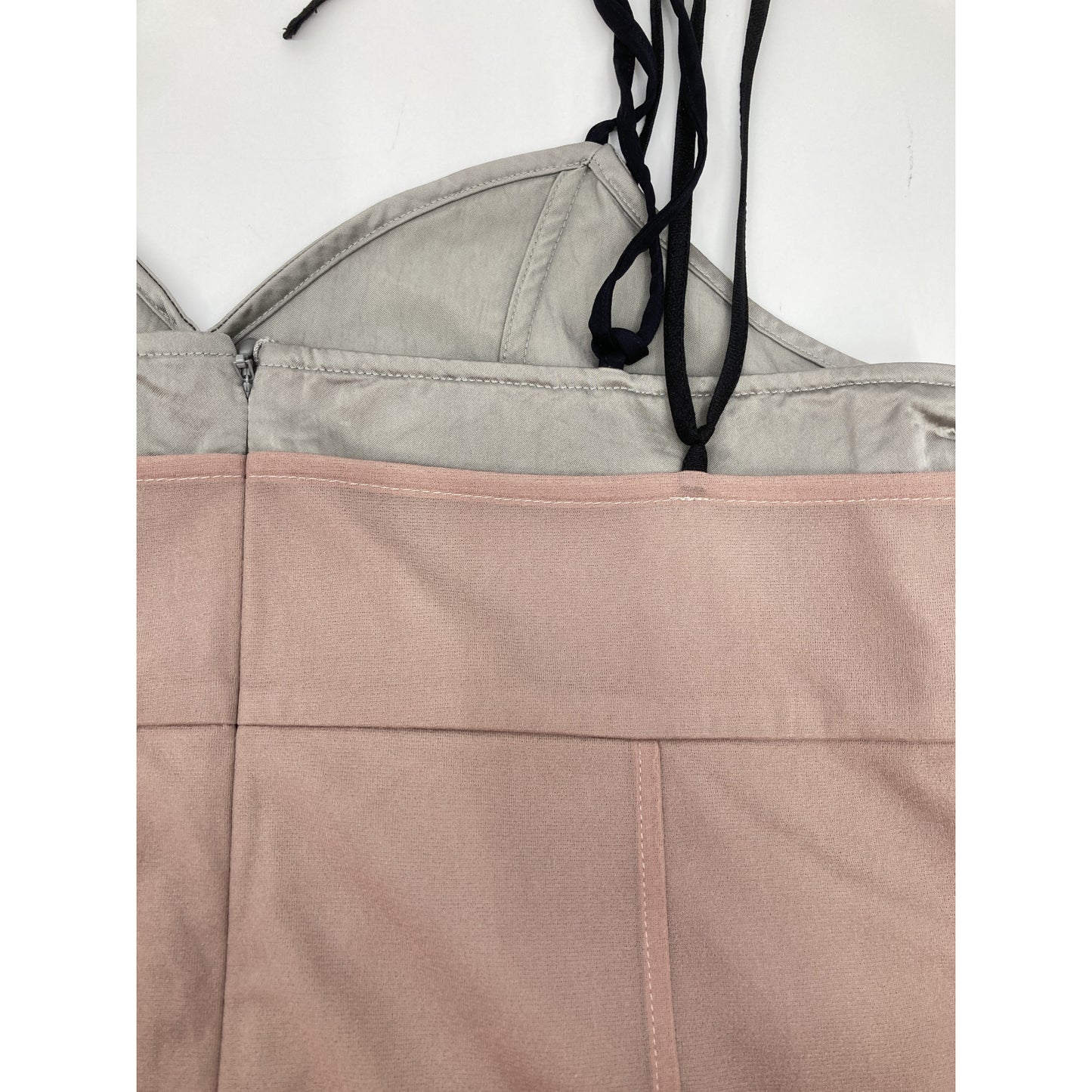LE CIEL BLEU LE CIEL BLEU 25SS 浅灰色 Organza x Satin Slip Dress 连衣裙 36 女式