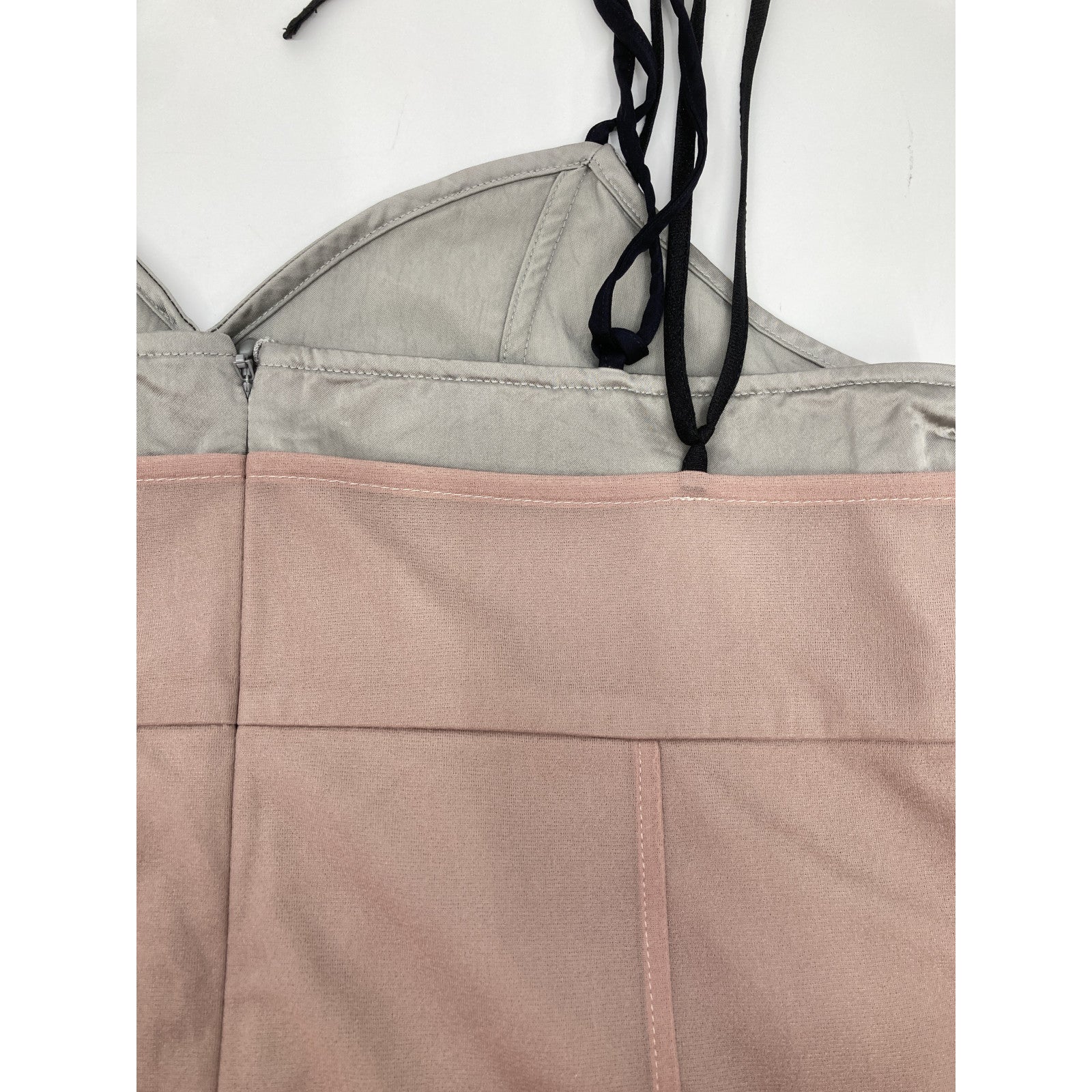 LE CIEL BLEU LE CIEL BLEU 25SS 浅灰色 Organza x Satin Slip Dress 连衣裙 36 女式