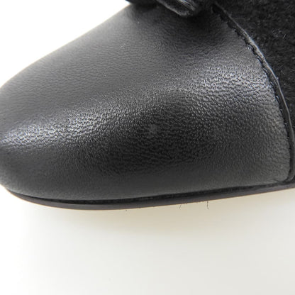 Excellent Condition Suede Ribbon Design Boots Shoes Women's Black 36 1/2 SB31073A Shoes 36 1/2 Women's