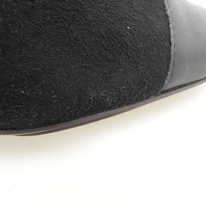 Excellent Condition Suede Ribbon Design Boots Shoes Women's Black 36 1/2 SB31073A Shoes 36 1/2 Women's