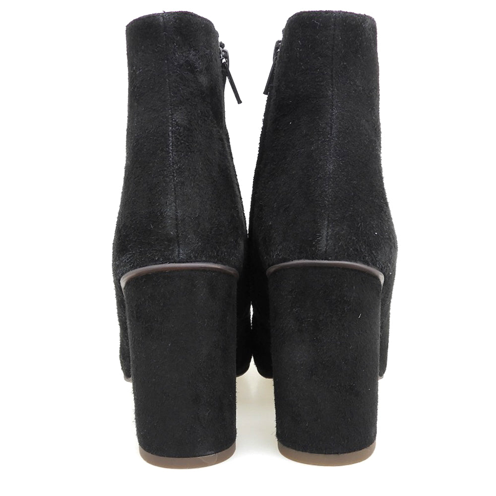 Excellent Condition Suede Ribbon Design Boots Shoes Women's Black 36 1/2 SB31073A Shoes 36 1/2 Women's